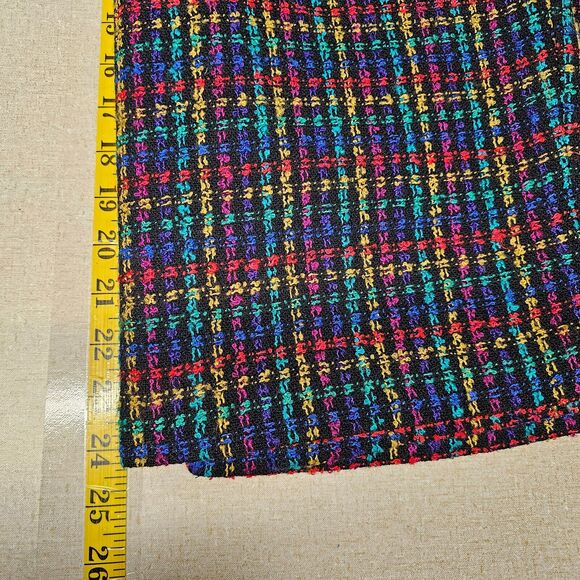 Vintage Norton McNaughton Skirt Size 8 Wool Blend Vibrant Office Pencil Work - Picture 6 of 6